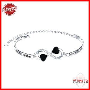 Sterling Silver Infinity Bracelet Adjustable Bangle Engraved Love Message